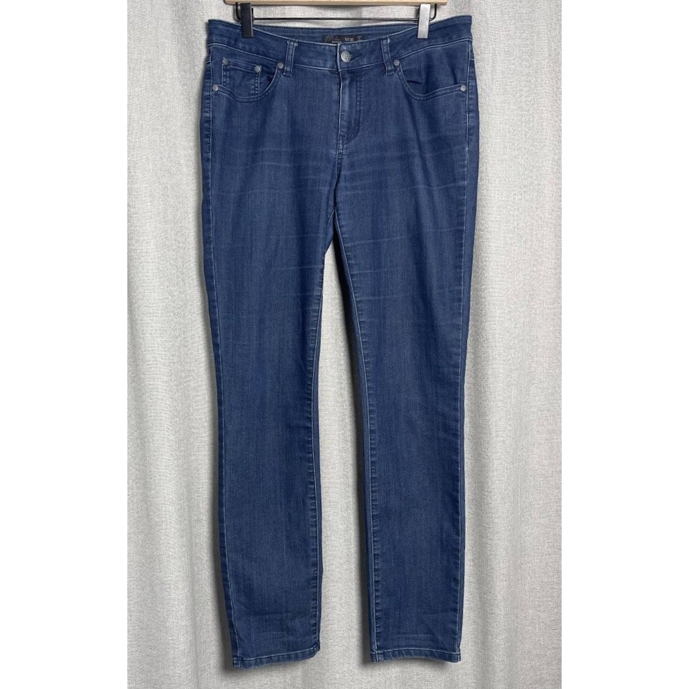 prAna Women's Jeans Size 10/30 Regular Blue Stretch Slim Straight Leg Denim